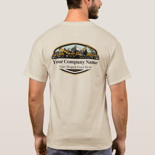 Professionele Zware Bouwmaterialen Constructiebedr T-shirt (Achterkant)