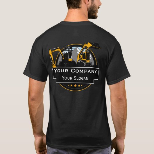 Professionele Zware Bouwmaterialen Constructiebedr T-shirt (Achterkant)