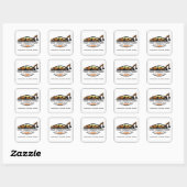 Professionele Zware Bouwmaterialen Constructiebedr Vierkante Sticker (Vel)
