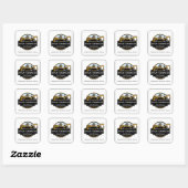 Professionele Zware Bouwmaterialen Constructiebedr Vierkante Sticker (Vel)