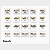 Professionele Zware Bouwmaterialen Constructiebedr Vierkante Sticker (Vel)
