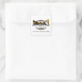 Professionele Zware Bouwmaterialen Constructiebedr Vierkante Sticker (Tas)