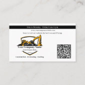 Professionele Zware Bouwmaterialen Constructiebedr Visitekaartje (Achterkant)