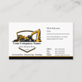 Professionele Zware Bouwmaterialen Constructiebedr Visitekaartje (Voorkant)