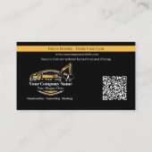 Professionele Zware Bouwmaterialen Constructiebedr Visitekaartje (Achterkant)