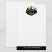 Professionele Zware Bouwuitrusting Constructiebedr Briefpapier (Voorkant / Achterkant)