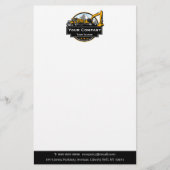 Professionele Zware Bouwuitrusting Constructiebedr Briefpapier (Voorkant)