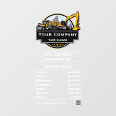 Professionele Zware Bouwuitrusting Constructiebedr Raamsticker (Vel)