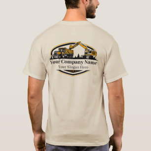Professionele Zware Bouwuitrusting Constructiebedr T-shirt