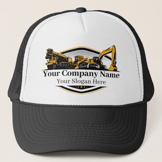 Professionele Zware Bouwuitrusting Constructiebedr Trucker Pet (Voorkant)