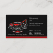 Professionele Zware Bouwuitrusting Constructiebedr Visitekaartje (Voorkant)