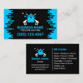 Professionele zwart-blauwe druk wassen visitekaartje (Voorkant / Achterkant)