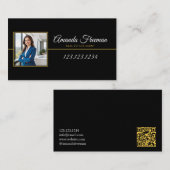 Professionele Zwart & Goud Foto Makelaar Visitekaartje (Voorkant / Achterkant)