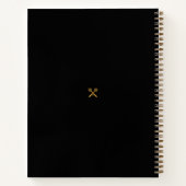 Professionele Zwart & Gouden Kruis Sleutel Pennen Notitieboek (Achterkant)