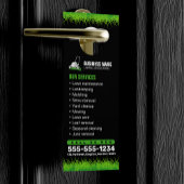 Professionele Zwart Groen Lawn Care & Landscaping Deurhanger