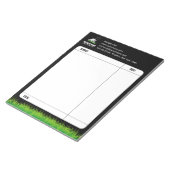 Professionele Zwart Groen Lawn Care & Landscaping Notitieblok (Schuin)