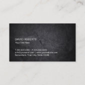 Professionele zwart-stontextuur van de bouw visitekaartje (Achterkant)