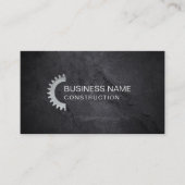 Professionele zwart-stontextuur van de bouw visitekaartje (Voorkant)