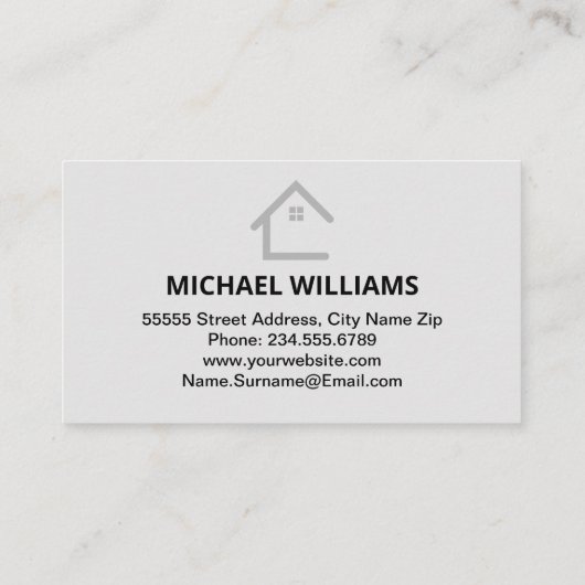 Professionele zwart-wit algemene constructie visitekaartje (Achterkant)