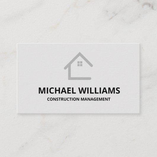 Professionele zwart-wit algemene constructie visitekaartje (Voorkant)
