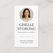 Professionele zwart-wit foto QR Code Modern Visitekaartje (Voorkant)