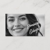 Professionele Zwart Wit Foto Sociale Media Visitekaartje (Voorkant)