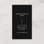 Professionele zwart-wit foto visitekaartje (Achterkant)