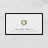 Professionele zwart-wit luxe Logo Visitekaartje (Voorkant)