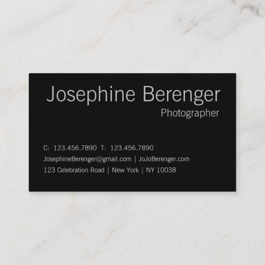 Professionele Zwart Wit San Francisco Foto Visitekaartje (Achterkant)