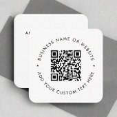 Professionele zwart-wit scanbare QR-code Vierkante Visitekaartje