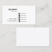 Professionele zwart-wit sociale media pictogrammen visitekaartje (Voorkant / Achterkant)