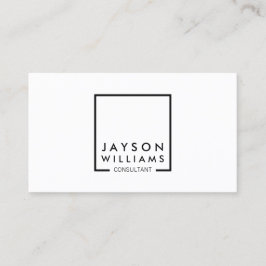 Professionele zwart-wit vierkante Logo I Visitekaartje
