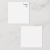 Professionele zwart wit vlakke architect dik notitiekaartje (Voorkant / Achterkant)