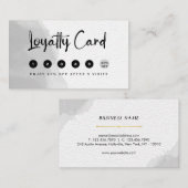 Professionele zwart-wit Waterverf loyaliteit ca Klantenkaartje (Voorkant / Achterkant)