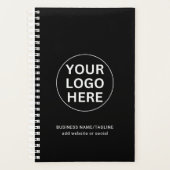 Professionele zwart-wit zakelijke Logo & tekst Planner (Voorkant)
