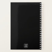 Professionele zwart-wit zakelijke Logo & tekst Planner (Achterkant)