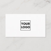 Professionele zwart-witbedrijfs Logo QR-code Visitekaartje (Achterkant)