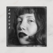 Professionele zwart-witfotografie vierkante visitekaartje (Voorkant)