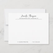 Professionele zwart-witgebruikers notitiekaartje (Voorkant)