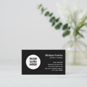 Professionele zwarte aangepaste zakelijke Logo QR- Visitekaartje (Staand voorkant)