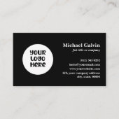 Professionele zwarte aangepaste zakelijke Logo QR- Visitekaartje (Voorkant)