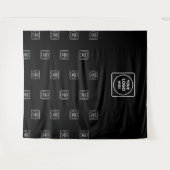 Professionele Zwarte Achtergrond Custom Zakelijk  Wandkleed (Voorkant (horizontaal))