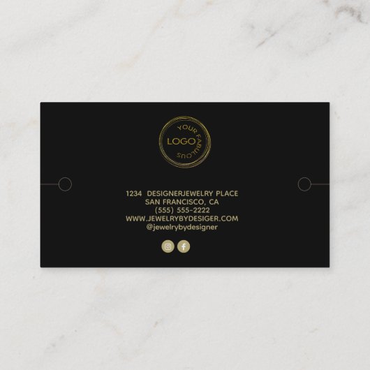 Professionele Zwarte Armband Display Zakelijke Log Visitekaartje (Achterkant)