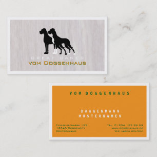 Professionele zwarte Dogues Visitekaartje