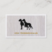 Professionele zwarte Dogues Visitekaartje (Voorkant)