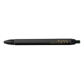 Professionele Zwarte en Gouden Script Classy Miss Zwarte Inkt Pen (Voorkant)