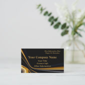 Professionele zwarte en gouden Visitekaartjes (Staand voorkant)