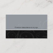 Professionele zwarte en grijze Visitekaartjes zwem (Achterkant)