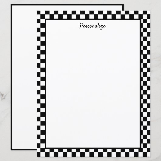 Professionele zwarte en witte cheques (Voorkant / Achterkant)