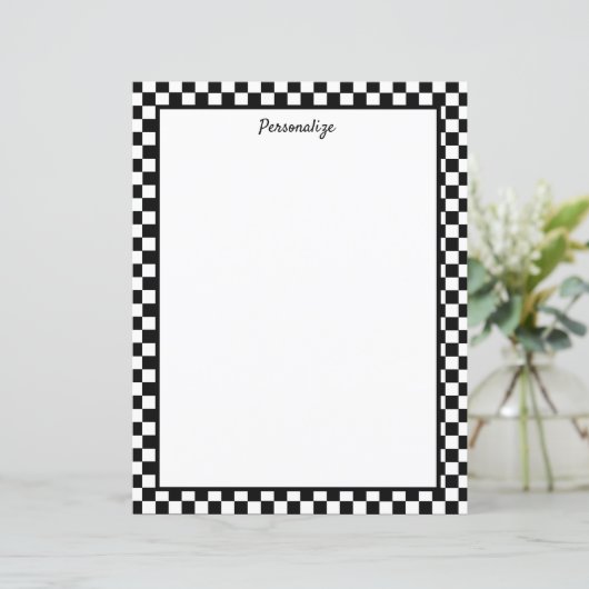 Professionele zwarte en witte cheques (Staand voorkant)